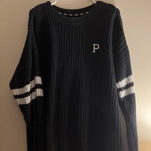 Pink crocheted sweater